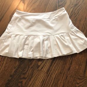 White, cute, tennis skirt!